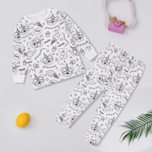 🎁LAST DAY SALE-49% OFF🎁DIY Cartoon Colorable Pajamas for Kids