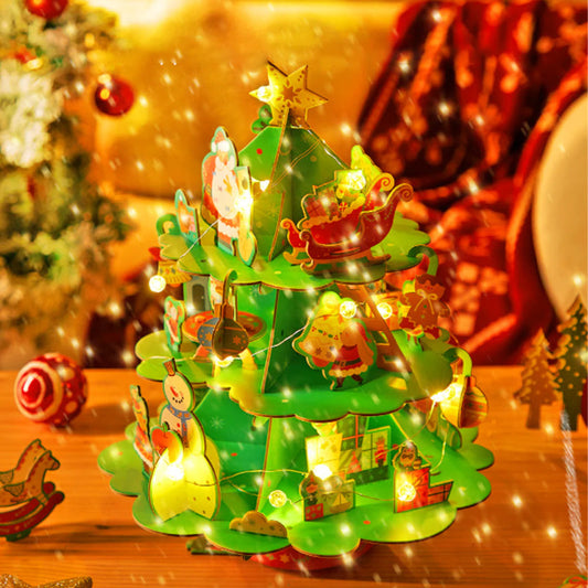 🎄 Christmas Rotating Music 3D Puzzle & Craft Wreath 🎶✨